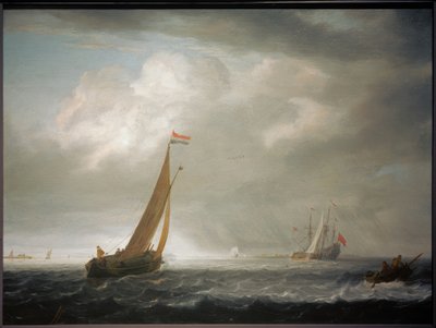 Un jour venteux dans une embouchure de rivière néerlandaise - Simon de Vlieger